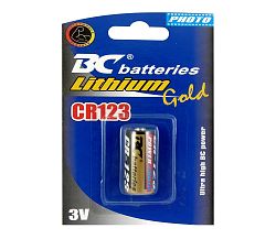 Baterie centrum 1 db líthium elem CR123 GOLD 3V
