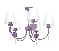 Decoland Csillár SERCE 5xE14/60W/230V levendula