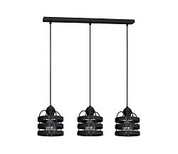 Decoland Csillár TUBE 3xE27/60W/230V fekete