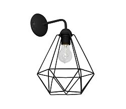 Decoland Fali lámpa BASKET 1xE27/60W/230V fekete
