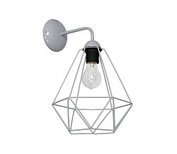 Decoland Fali lámpa BASKET 1xE27/60W/230V szürke