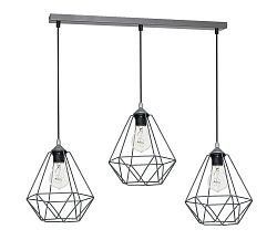 Decoland Függeszték BASKET 3xE27/60W/230V szürke