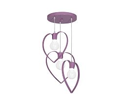 Decoland Germek csillár LOVE 3xE27/60W/230V lila