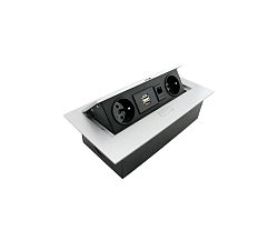 FK Technics Dugaljsáv 2x230V/2xUSB/1xRJ45