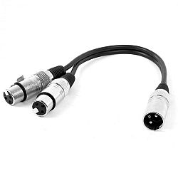 FrontStage XLR kábel, 1 x male 2 x female-re, 30cm