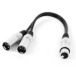 FrontStage XLR kábel, 2 x male 1 x female-re, 30cm