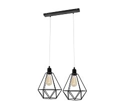 Helam Csillár KARO 2xE27/60W/230V fekete