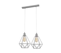 Helam Csillár KARO 2xE27/60W/230V szürke