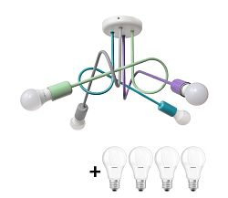 Helam LED Gyerek csillár OXFORD 4xE27/9W/230V