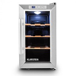 Klarstein Piccola Reserva borhűtő, 8 üveg, fa polcok
