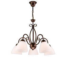 Lamkur Csillár láncon ADELLE 5xE27/60W/230V