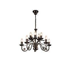 Lamkur Csillár láncon DONATO 10xE14/40W/230V