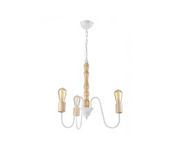 Lamkur Csillár láncon NORAH 3xE27/60W/230V fehér