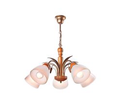 Lamkur Csillár láncon TULIPAN 5xE27/60W/230V