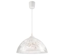 Lamkur Csillár zsinóron 1xE27/60W/230V rózsa