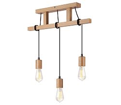 Lamkur Csillár zsinóron LEON 3xE27/60W/230V tölgy