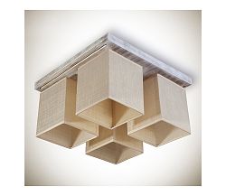 Light4home Csillár BERGAMO 4xE27/40W/230V bézs