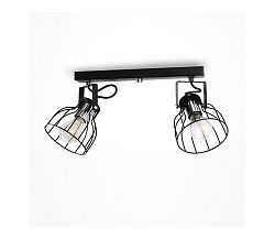 Light4home Spotlámpa AUSTIN 2xE27/60W/230V fekete