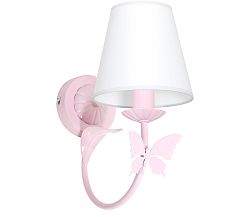 Luminex BUTTERFLY gyerek fali lámpa 1xE14/60W rózsaszín
