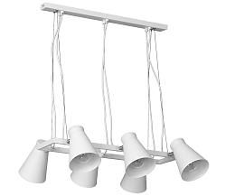 Luminex Csillár BEVAN 6 6xE27/60W fehér