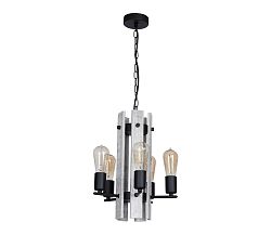 Luminex Csillár GERA 5xE27/60W/230V fekete