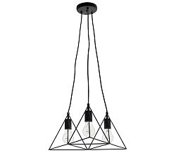 Luminex Csillár TREKANT 1 1xE27/60W fekete