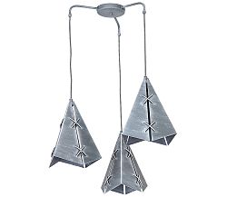 Luminex Függeszték CONALL 3xE27/60W patina ezüst