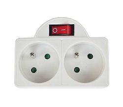 Solight Elosztó kapcsolóval 2x10A/230V