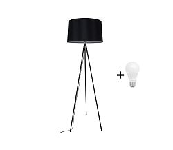 Solight LED Állólámpa 1xE27/10W/230V fekete 145cm