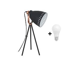 Solight LED Állólámpa 1xE27/10W/230V fekete 52cm