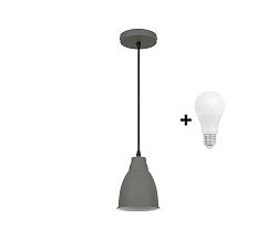 Solight LED Csillár 1xE27/10W/230V szürke 13,5cm