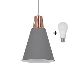 Solight LED Csillár 1xE27/10W/230V szürke 22cm