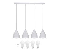 Solight LED Csillár 4xE27/10W/230V fehér 14cm