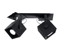 Sollux Spotlámpa CEDRA 2 2xGU10/40W/230V fekete