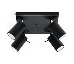 Sollux Spotlámpa RING 4 4xGU10/40W/230V fekete