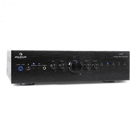 Auna CD708 stereo erősítő, AUX phono, fekete, 600 W