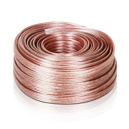 Auna hangosító kábel, 4 x 2,5 mm2, átlátszó, 50 m