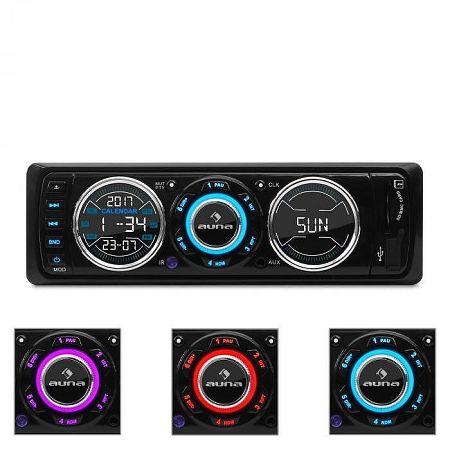 Auna MD-180 autórádió USB SD MP3 AUX 3 szín