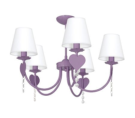 Decoland Csillár SERCE 5xE14/60W/230V levendula