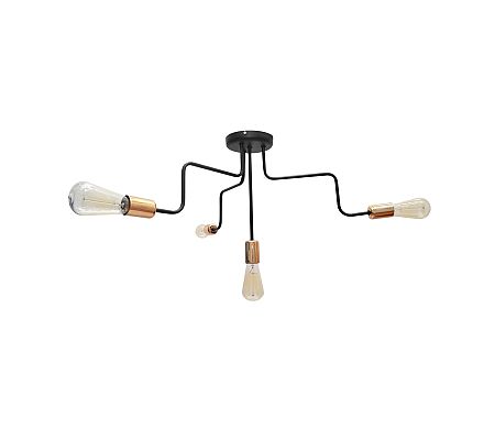 Helam Csillár TUBE II 3xE27/60W/230V fekete
