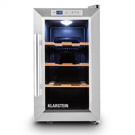 Klarstein Piccola Reserva borhűtő, 8 üveg, fa polcok