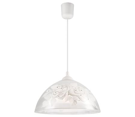 Lamkur Csillár zsinóron 1xE27/60W/230V rózsa