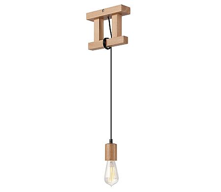 Lamkur Csillár zsinóron LEON 5xE27/60W/230V tölgy
