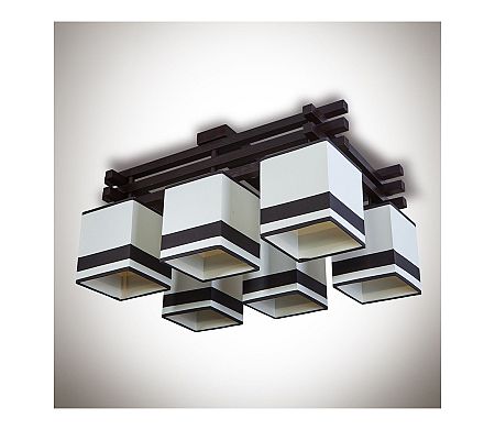 Light4home Csillár GRANADA 6xE14/40W/230V barna