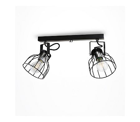 Light4home Spotlámpa AUSTIN 2xE27/60W/230V fekete