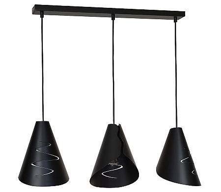 Luminex Csillár ALANA 3 3xE27/60W fekete