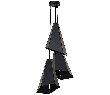 Luminex Csillár ALPIN 3 3xE27/60W fekete