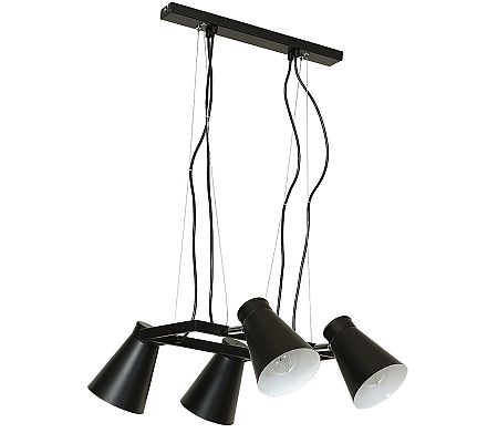 Luminex Csillár BEVAN 4 4xE27/60W fekete