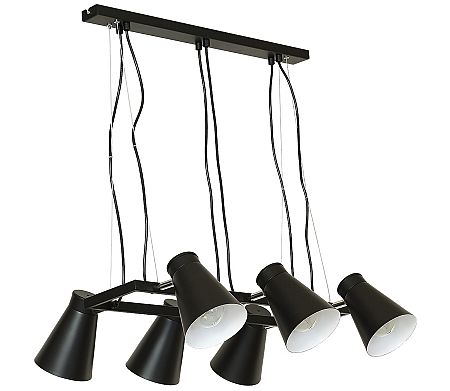 Luminex Csillár BEVAN 6 6xE27/60W fekete