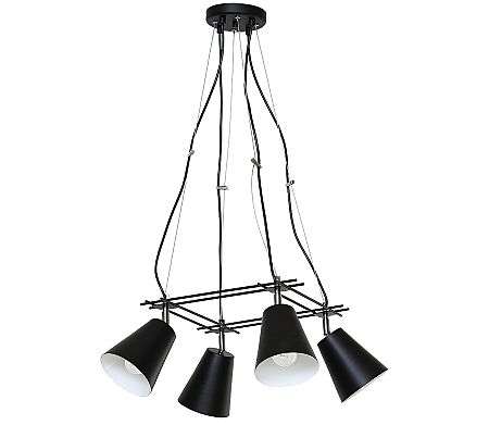 Luminex Csillár FERRIS 4 4xE27/60W fekete